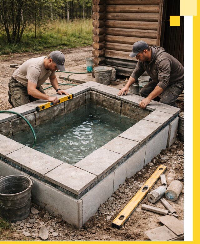 Изготовление и установка холодных купелей под ключ в Заволжье